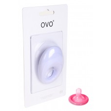 Белое эрекционное кольцо на пенис OVO с вибрацией