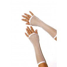 Белые перчатки в сеточку