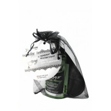 Подарочный набор WARM UP: маска на глаза и разогревающее съедобное масло "Зеленое яблоко" 150 мл 