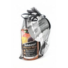 Подарочный набор WARM UP: маска на глаза и разогревающее съедобное масло "Манго и маракуйя" 150 мл 