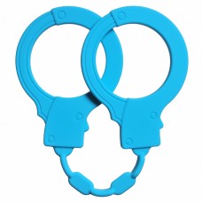 Силиконовые голубые наручники Stretchy Cuffs