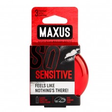 Ультратонкие презервативы в железном кейсе MAXUS Sensitive (3 шт.)