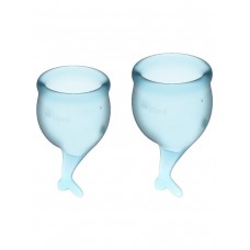 Набор менструальных чаш с хвостиком Feel Secure Menstrual Cup Light Blue