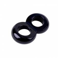 Сдвоенное кольцо для члена и мошонки Duo Cock 8 Ball Ring Black