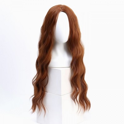 Рыжий парик с длинными волосами, с имитацией кожи (60 см)