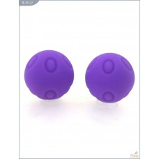 Металлические шарики с  фиолетовым текстурированным силиконовым покрытием MAIA SILICON BALL SB3
