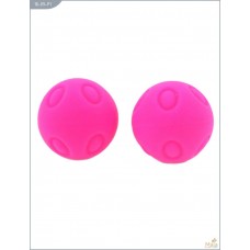 Металлические шарики с розовым текстурированным силиконовым покрытием MAIA SILICON BALL SB3