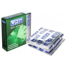 Презервативы VIZIT 30% дольше, с кольцами и анестетиком (3 шт)