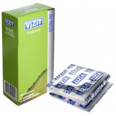 Презервативы VIZIT Hi-tech PLEASURE с кольцами и пупырышками, 12 шт.