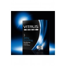 Презервативы с охлаждающим и продлевающим эффектом VITALIS Premium Delay & Cooling (3 шт)