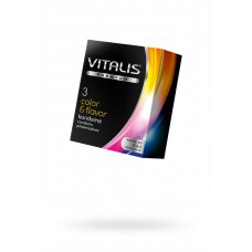 Презервативы цветные и ароматизированные VITALIS Premium Color & Flavor (3 шт)