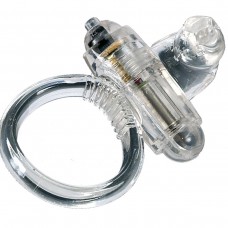 RABBIT SILICONE VIB COCKRING CLEAR