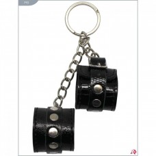 Сувенир-брелок черные лакированные наручники